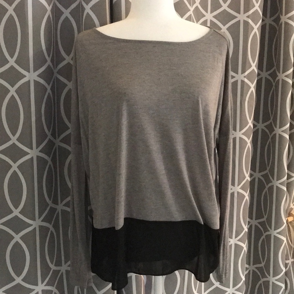 Grey & Black Top